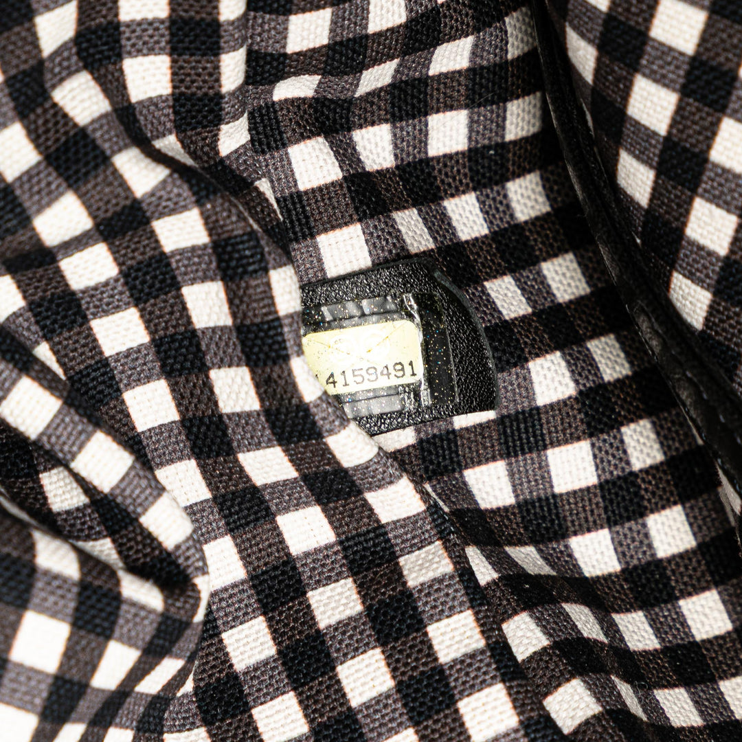 Chanel Imprimé Gingham Weekender Cabas Toile