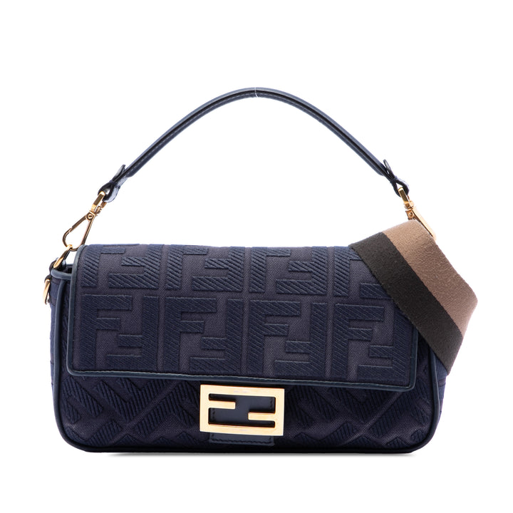 Fendi Zucca brodé Toile Baguette Sac