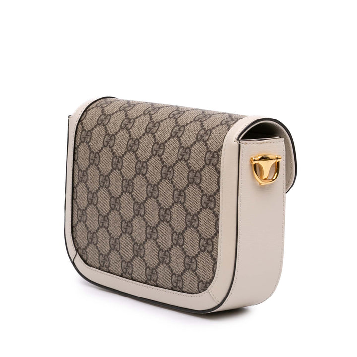 Gucci Small GG Supreme Web Horsebit 1955 Sac porté croisé