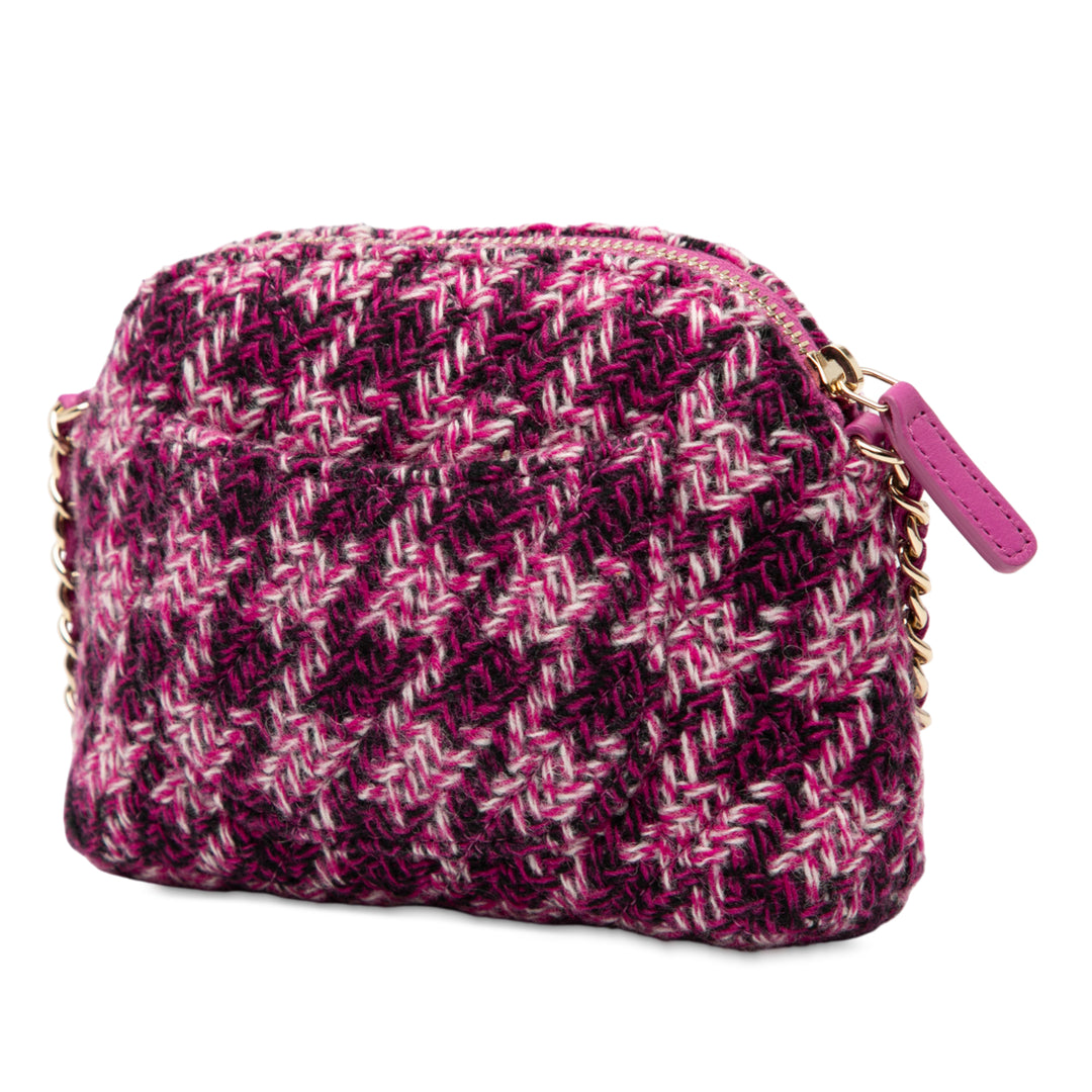 Chanel CC Tweed Houndstooth Pochette On Chain Violet – GABY PARIS Authentique