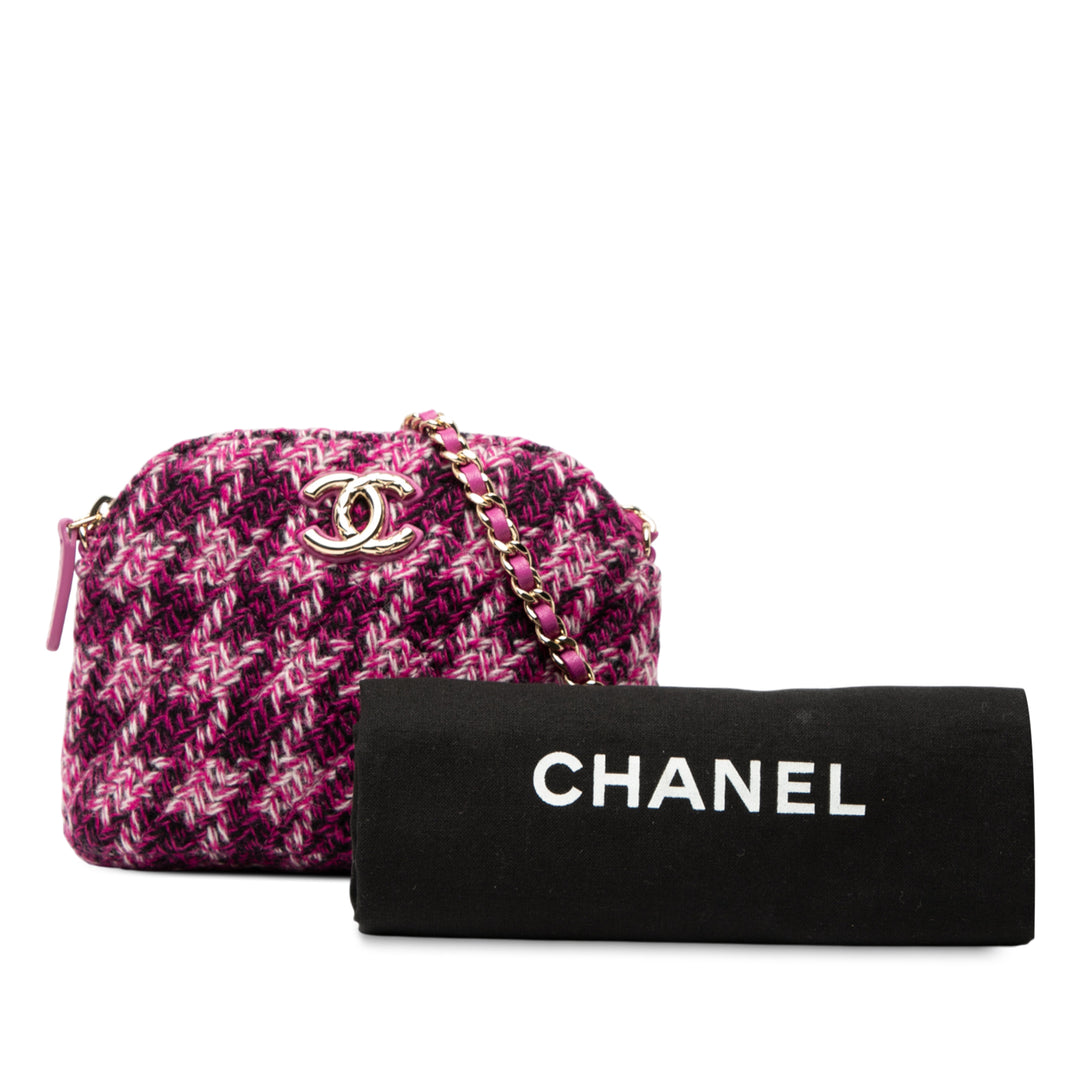 Chanel CC Tweed Houndstooth Pochette On Chain Violet – GABY PARIS Authentique