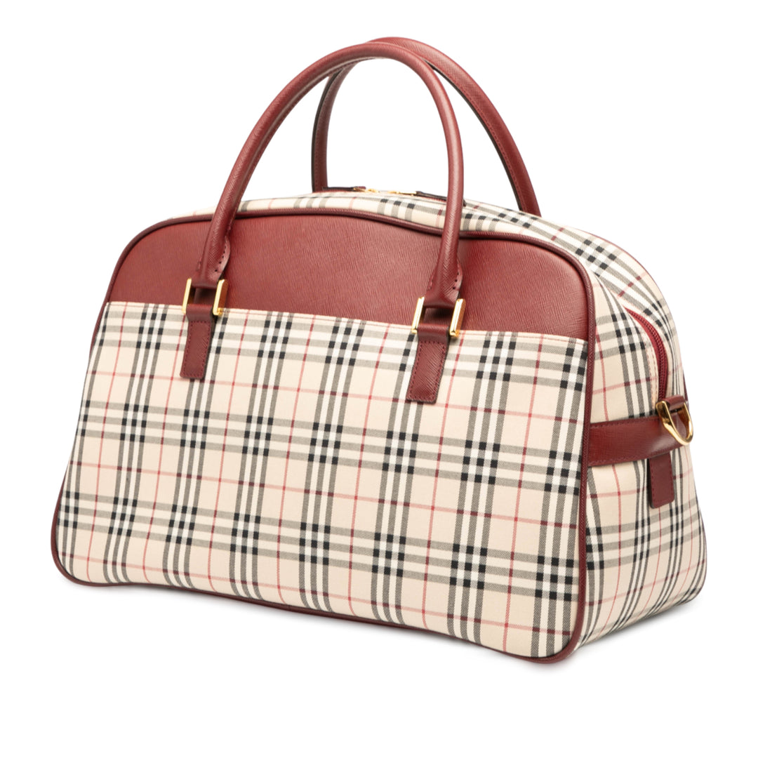Burberry House Check Toile Sac cartable Marron – GABY PARIS Authentique