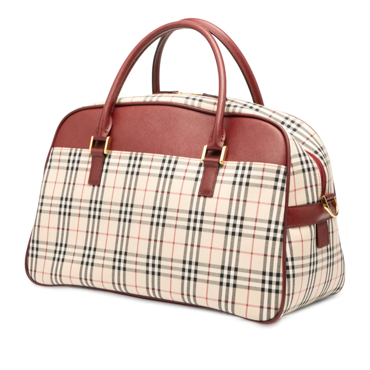 Burberry House Check Toile Sac cartable Marron – GABY PARIS Authentique