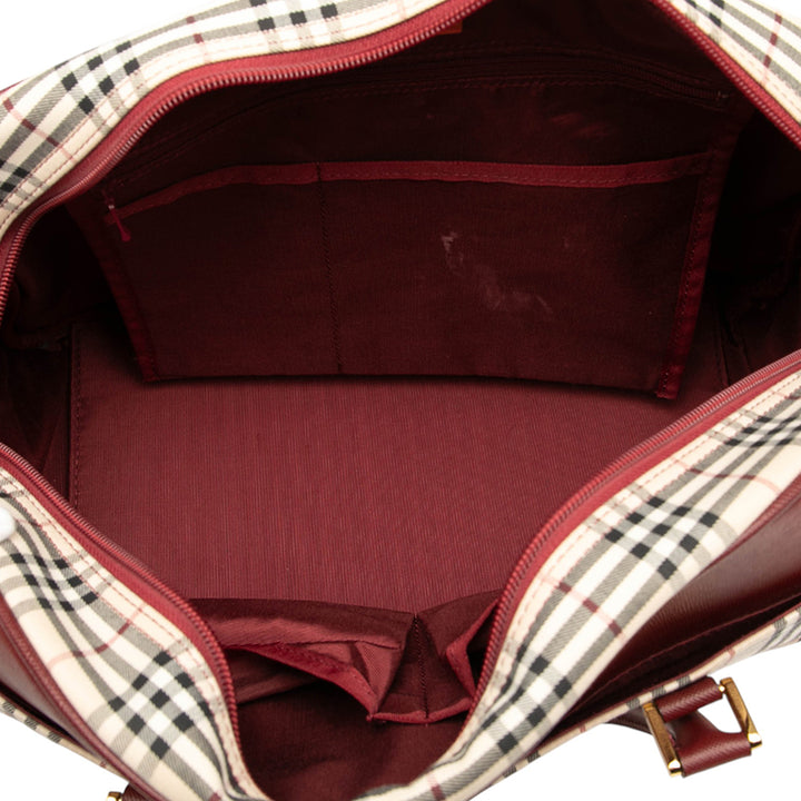 Burberry House Check Toile Sac cartable Marron – GABY PARIS Authentique