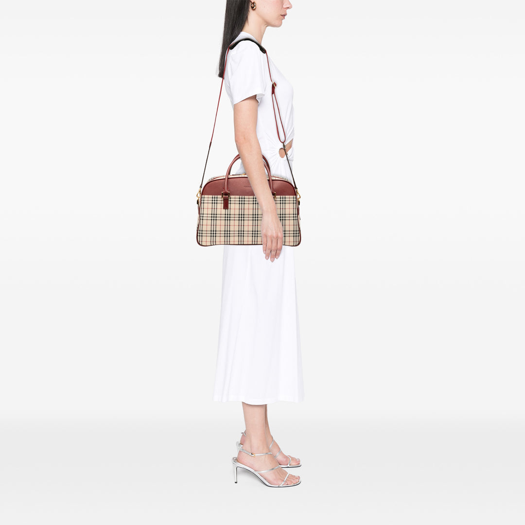Burberry House Check Toile Sac cartable Marron – GABY PARIS Authentique