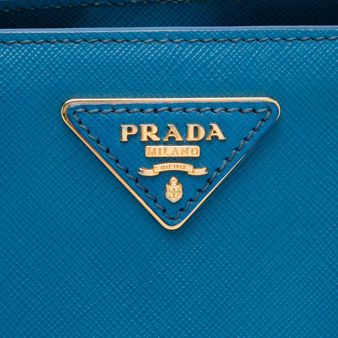 Prada Cabas Lux Gardeners Saffiano Petit Bleu – vue 5 – GABY PARIS