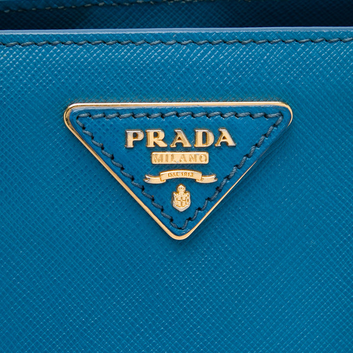 Prada Cabas Lux Gardeners Saffiano Petit Bleu – vue 5 – GABY PARIS