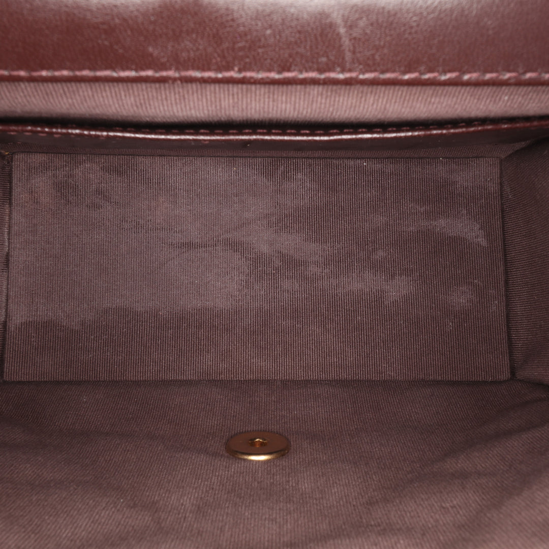 Chanel Mini Quilted Shiny Cuir d’agneau Simple rabat Rouge