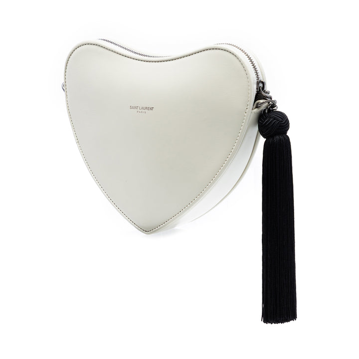 Saint Laurent Cuir Monogram Heart Pompon Sac porté croisé