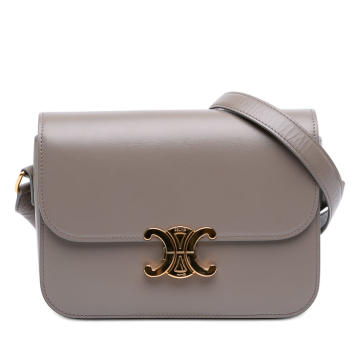 Celine Classique brillant Cuir de veau Triomphe Sac porté croisé