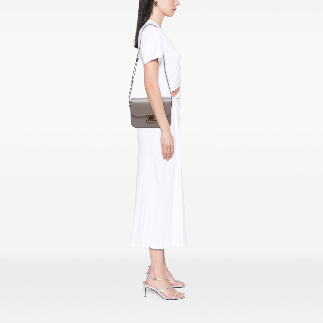 Celine Classique brillant Cuir de veau Triomphe Sac porté croisé