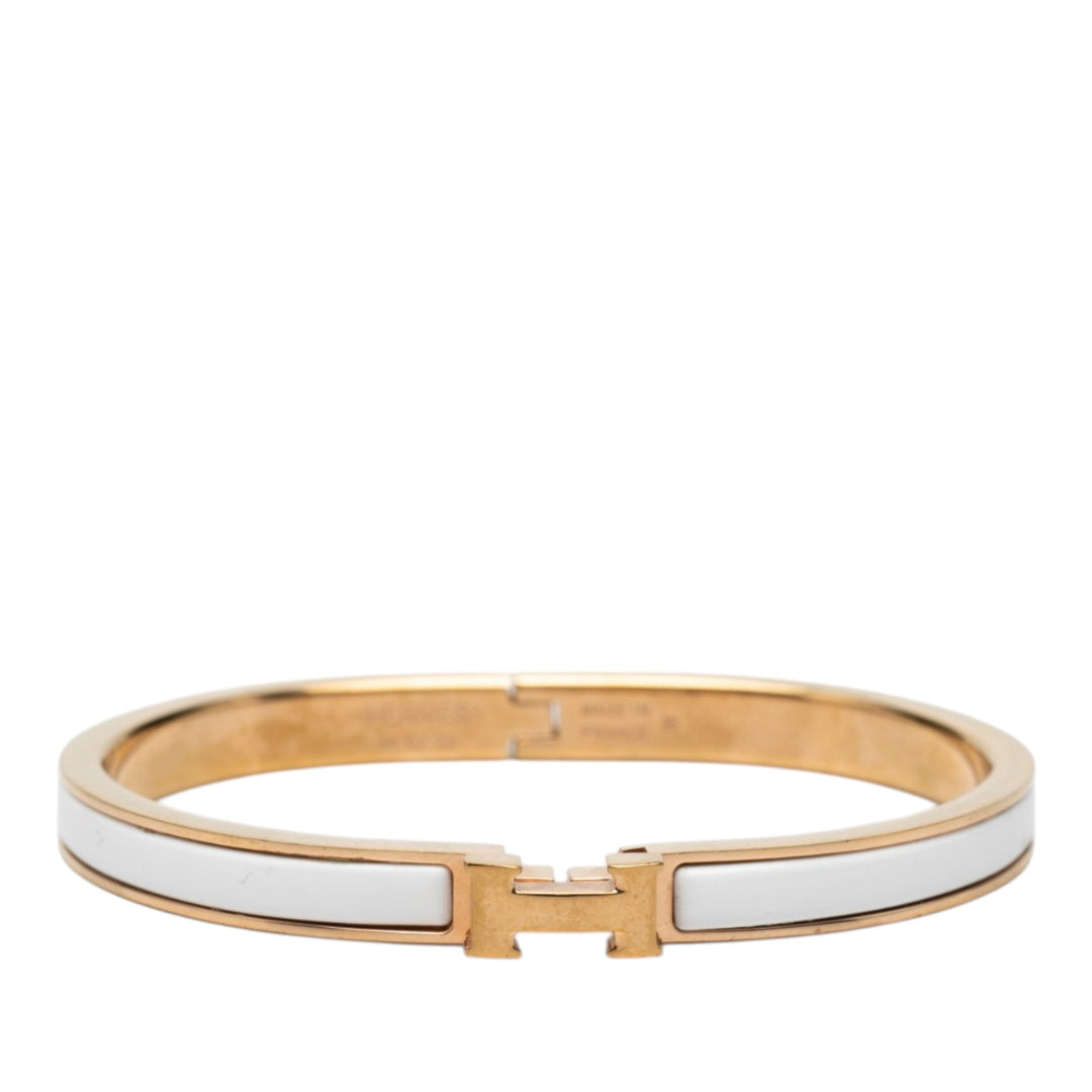 Hermès Extra Narrow Émail Clic H Bracelet PM Métal