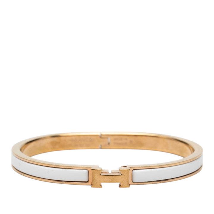 Hermès Extra Narrow Émail Clic H Bracelet PM Métal