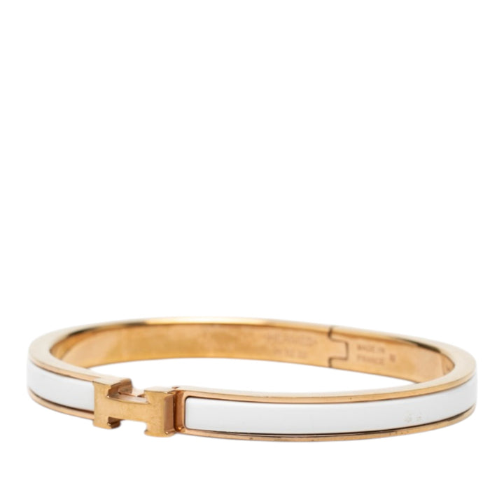Hermès Extra Narrow Émail Clic H Bracelet PM Métal