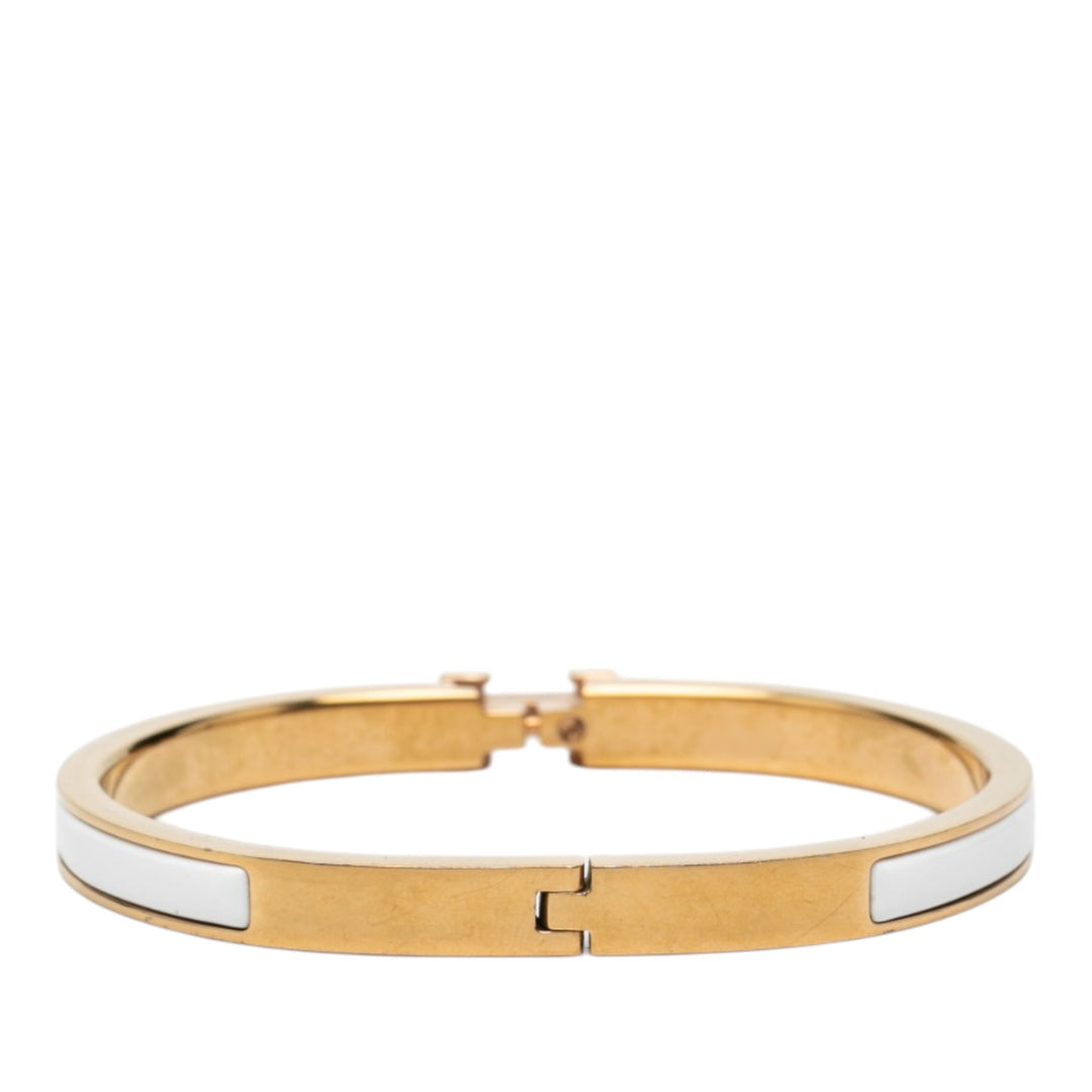 Hermès Extra Narrow Émail Clic H Bracelet PM Métal