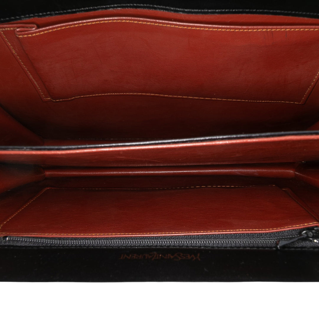 Saint Laurent Cuir Sac à main Noir – GABY PARIS Authentique