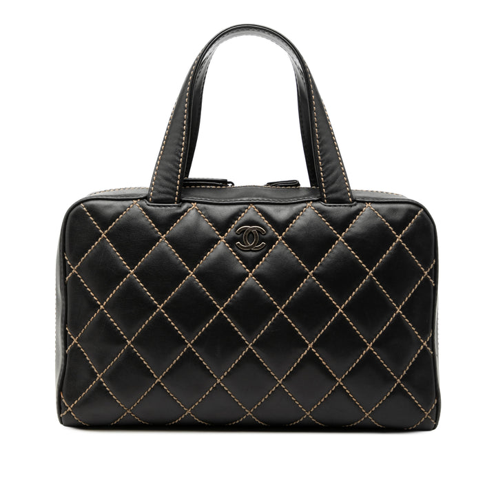 Chanel CC Cuir d’agneau Wild Stitch Sac à main
