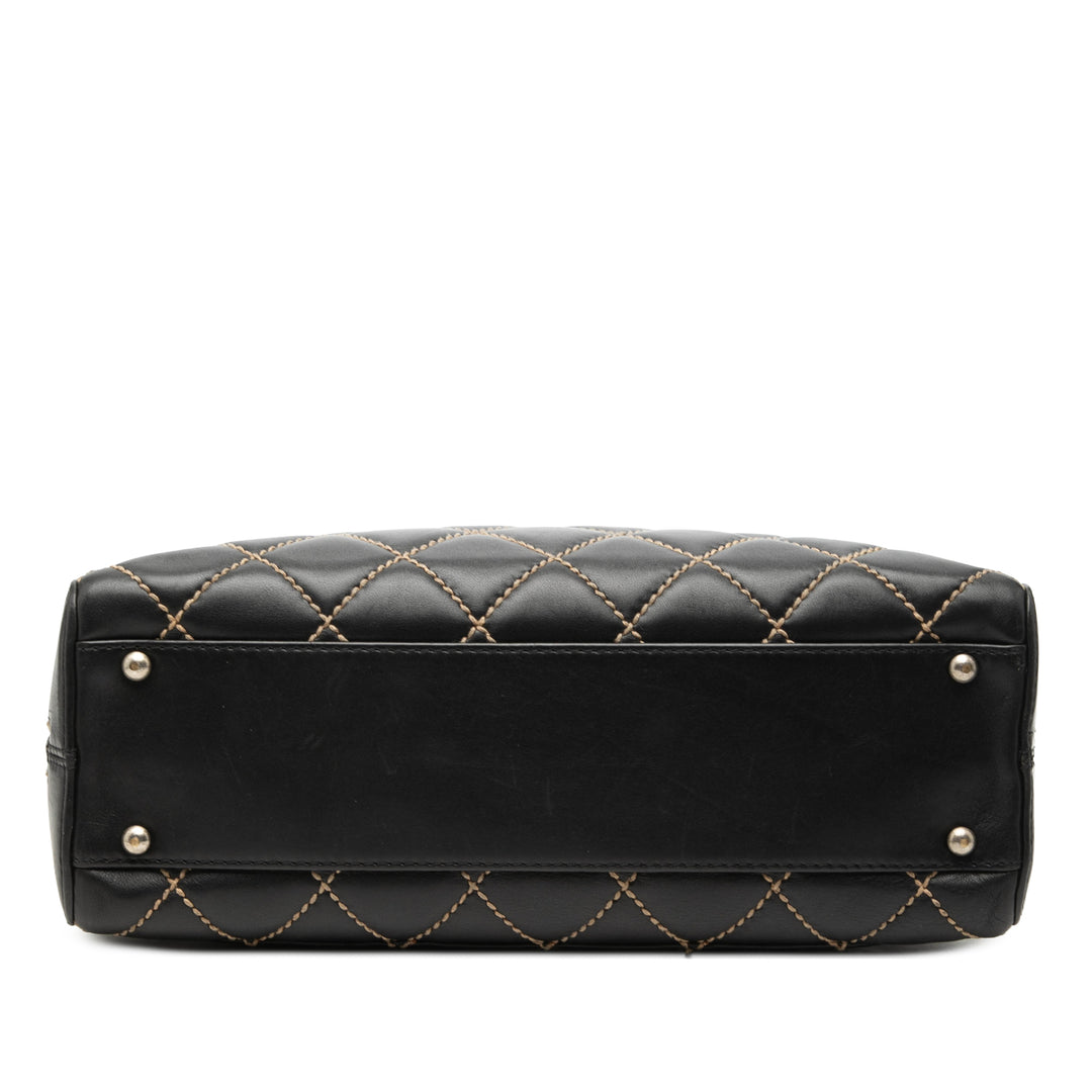 Chanel CC Cuir d’agneau Wild Stitch Sac à main