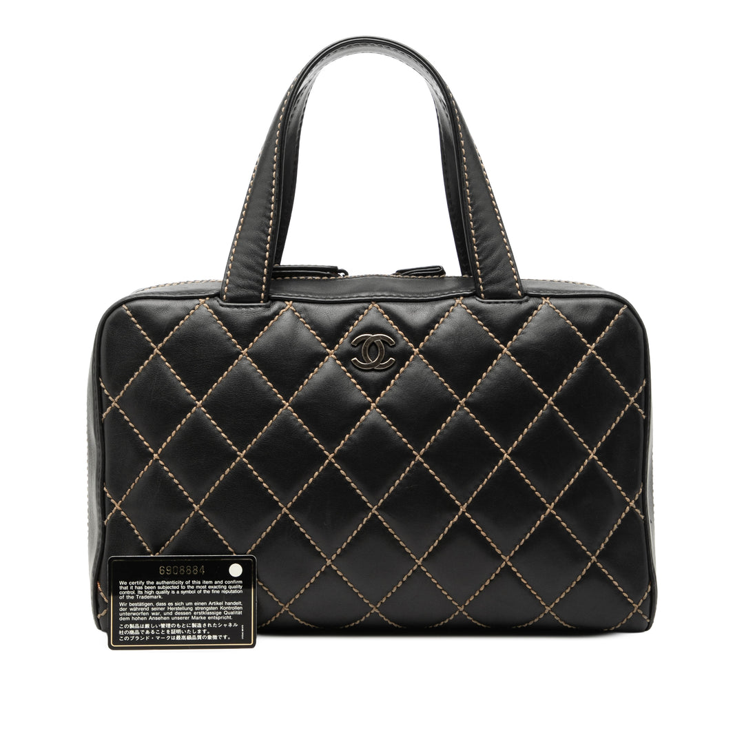 Chanel CC Cuir d’agneau Wild Stitch Sac à main