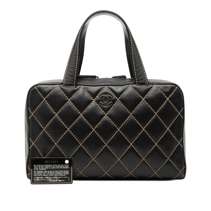 Chanel CC Cuir d’agneau Wild Stitch Sac à main