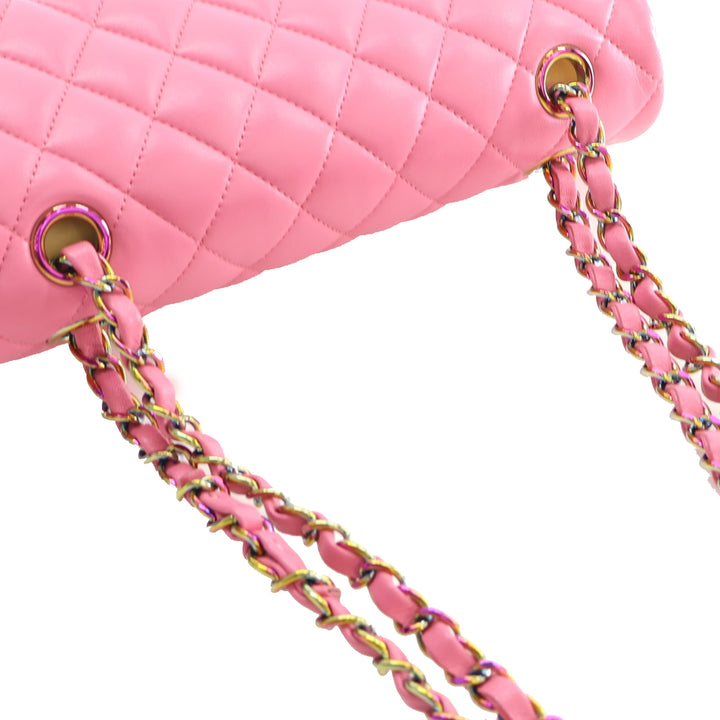 Chanel Classic Rainbow Hardware Double rabat Petit Cuir d'agneau