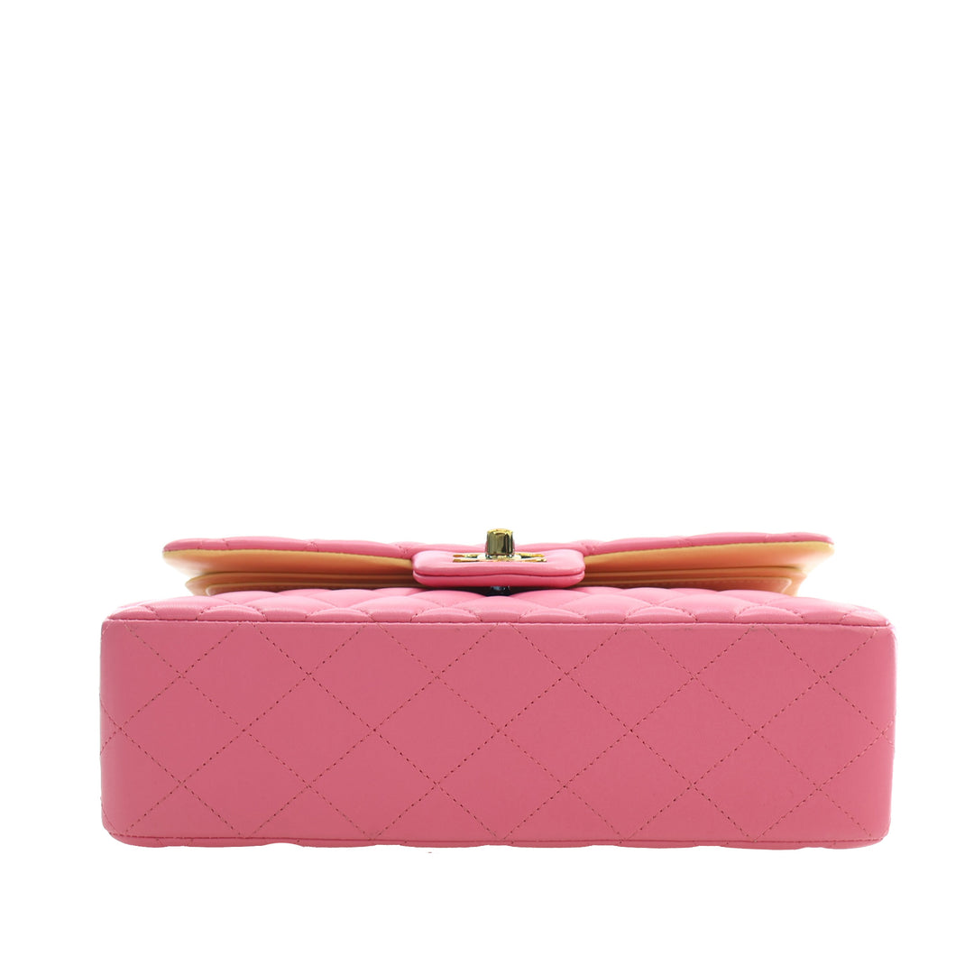 Chanel Classic Rainbow Hardware Double rabat Petit Cuir d'agneau