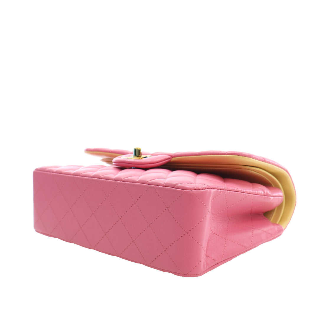 Chanel Classic Rainbow Hardware Double rabat Petit Cuir d'agneau