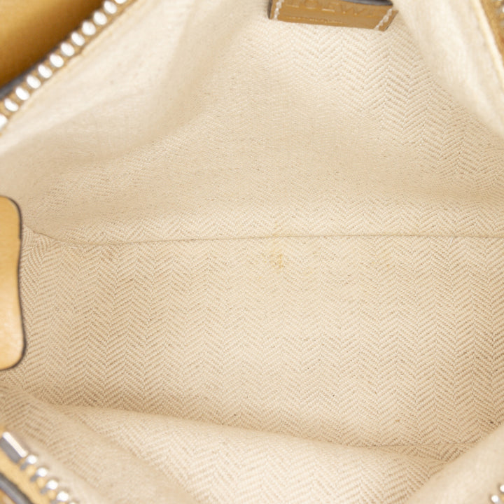 Mini Tricolor Calfskin Puzzle Satchel Brown - Gaby Paris