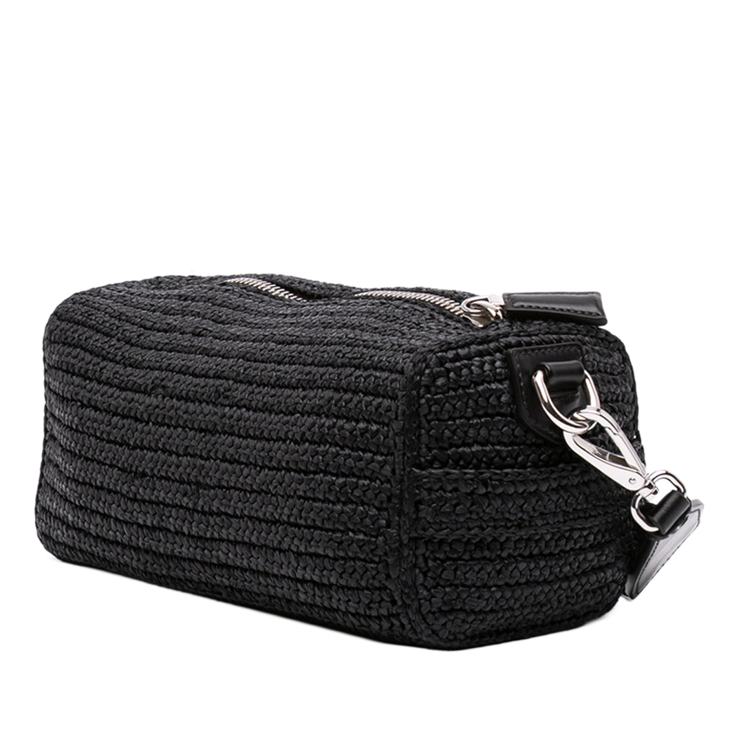 Prada Sac bandoulière Effect Crochet Noir – vue 2 – GABY PARIS