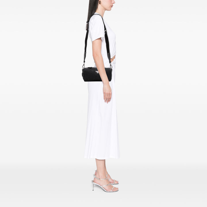 Prada Sac bandoulière Effect Crochet Noir – vue 6 – GABY PARIS