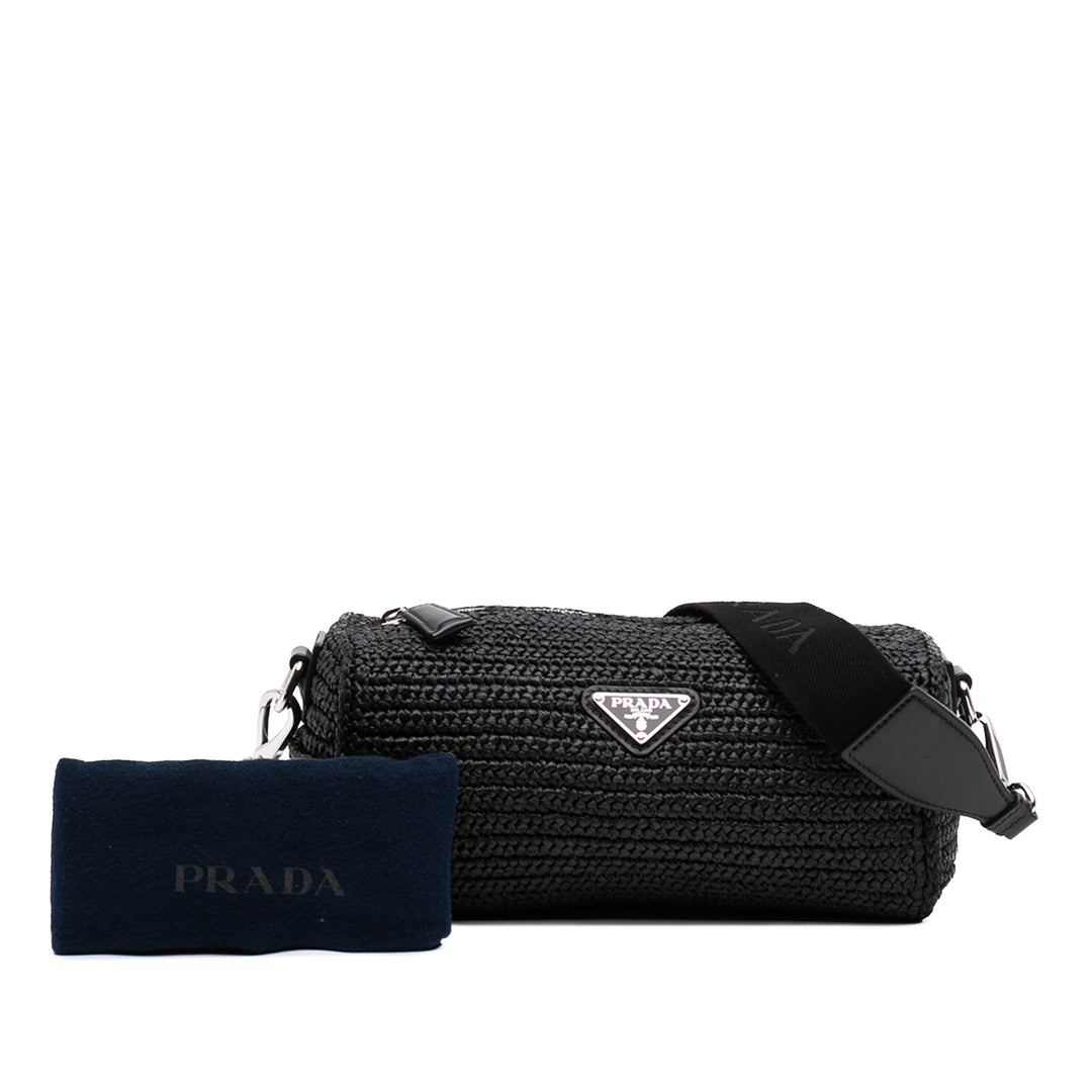 Prada Sac bandoulière Effect Crochet Noir – vue 7 – GABY PARIS