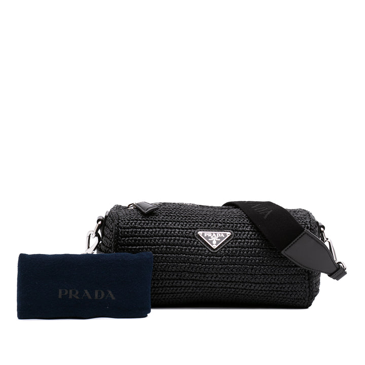 Prada Sac bandoulière Effect Crochet Noir – vue 7 – GABY PARIS