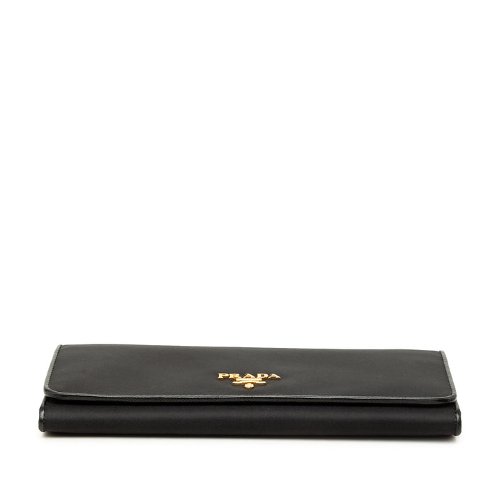 Prada Portefeuille long Tessuto Noir – vue 3 – GABY PARIS