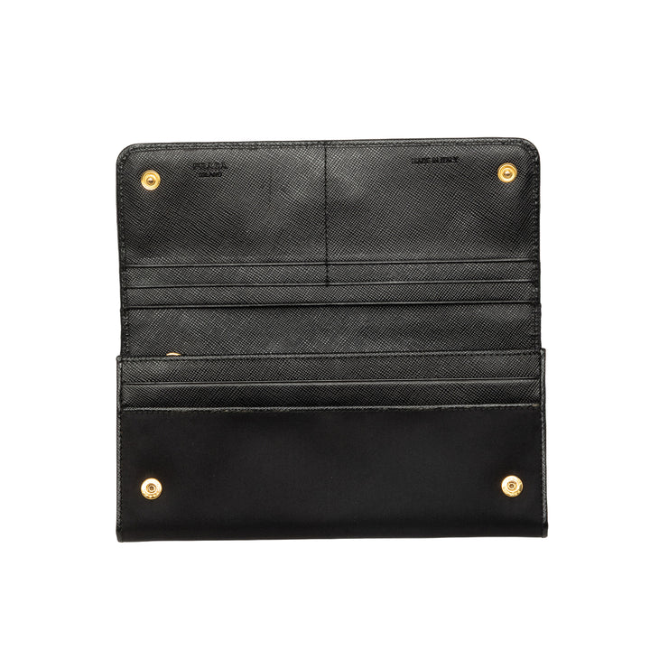 Prada Portefeuille long Tessuto Noir – vue 4 – GABY PARIS