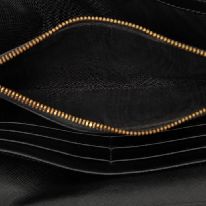 Prada Portefeuille long Tessuto Noir – vue 5 – GABY PARIS