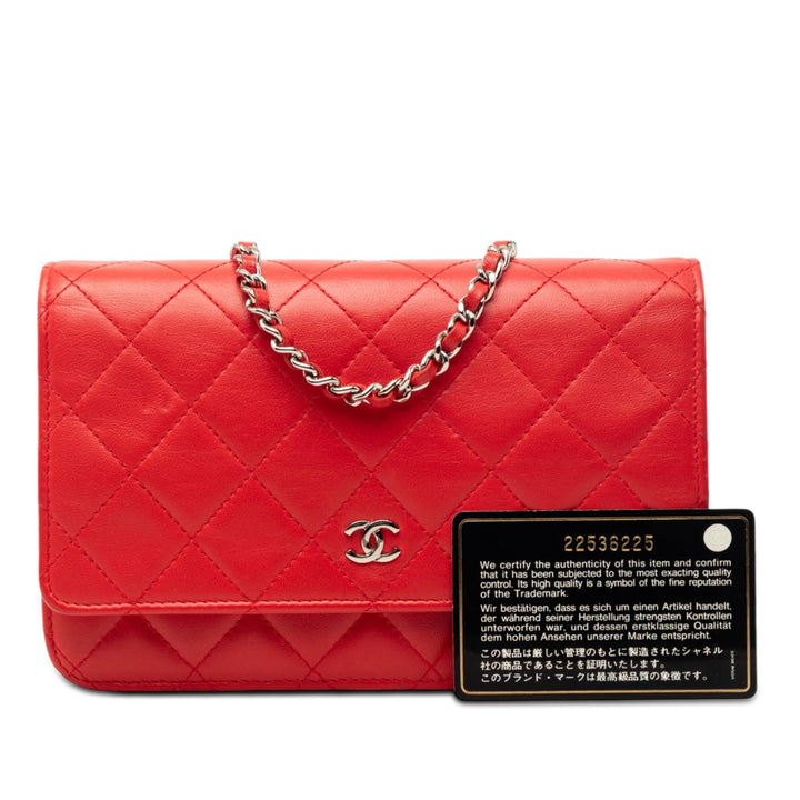 Chanel CC Matelassé Cuir d’agneau Wallet on Chain