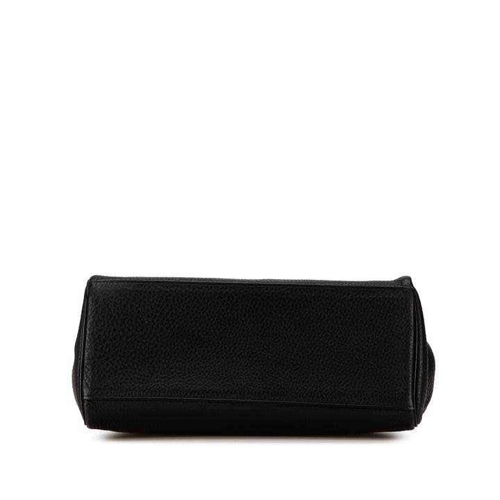 Leather Handbag Black - Gaby Paris