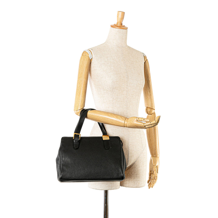 Leather Handbag Black - Gaby Paris