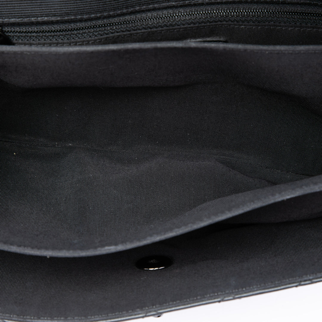 Chanel Sac porté épaule CC Matelassé et Grosgrain So à rabat Cuir d'agneau Noir – vue 4 – GABY PARIS