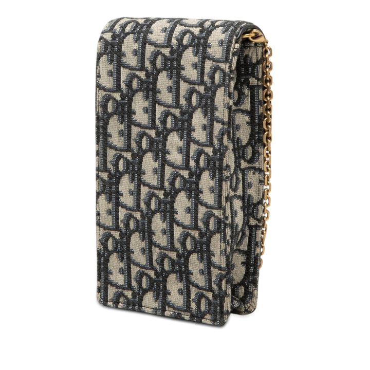 Dior Oblique Toile Vertical Saddle Pochette