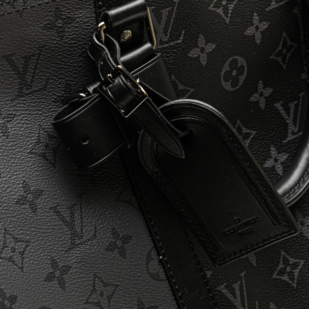 Louis Vuitton Monogram Eclipse Reverse Keepall Bandouliere 50 Gris