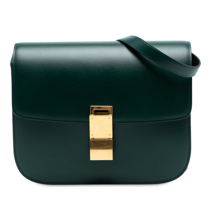 Celine Medium Cuir de veau Classic Boîte Vert – GABY PARIS Authentique