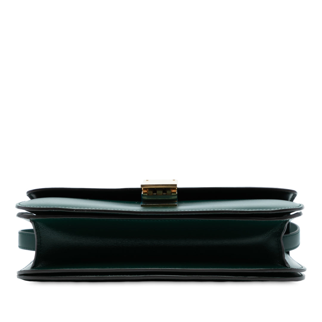 Celine Medium Cuir de veau Classic Boîte Vert – GABY PARIS Authentique