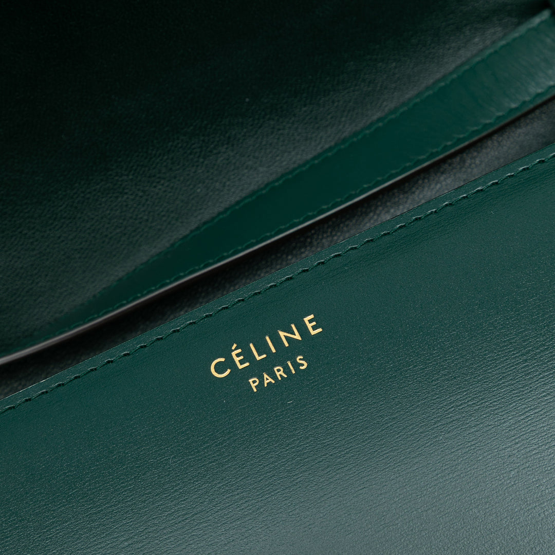 Celine Medium Cuir de veau Classic Boîte Vert – GABY PARIS Authentique