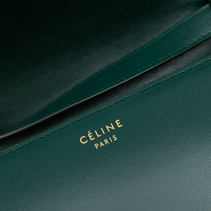 Celine Medium Cuir de veau Classic Boîte Vert – GABY PARIS Authentique
