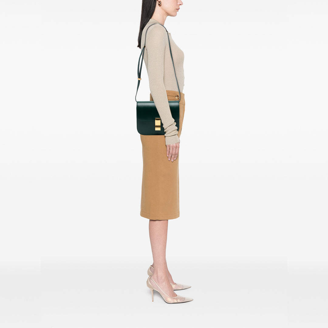 Celine Medium Cuir de veau Classic Boîte Vert – GABY PARIS Authentique