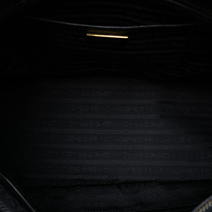Prada Medium Saffiano Lux Galleria Double Zip Sac cartable Noir