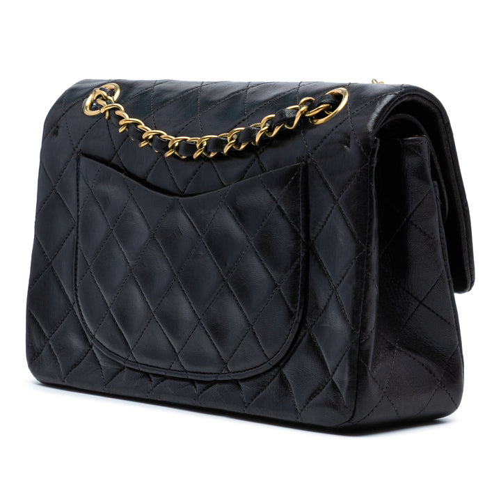 Chanel Small Classic Cuir d’agneau Double rabat Noir