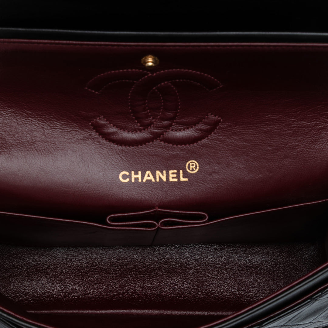 Chanel Small Classic Cuir d’agneau Double rabat Noir
