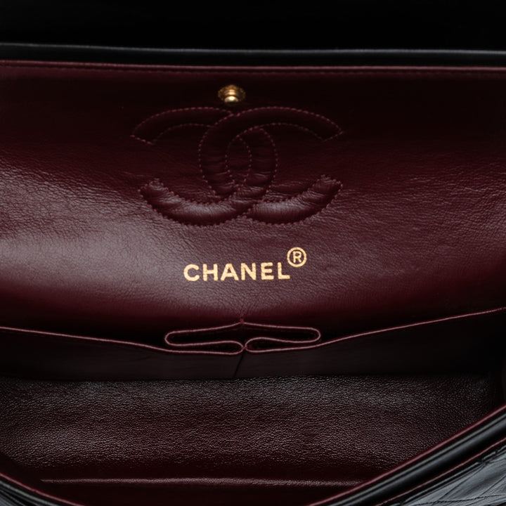 Chanel Small Classic Cuir d’agneau Double rabat Noir
